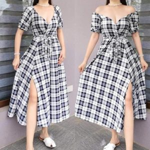 Llia Fashion Belted Solem Midi Dress 2 ways Summer Collection